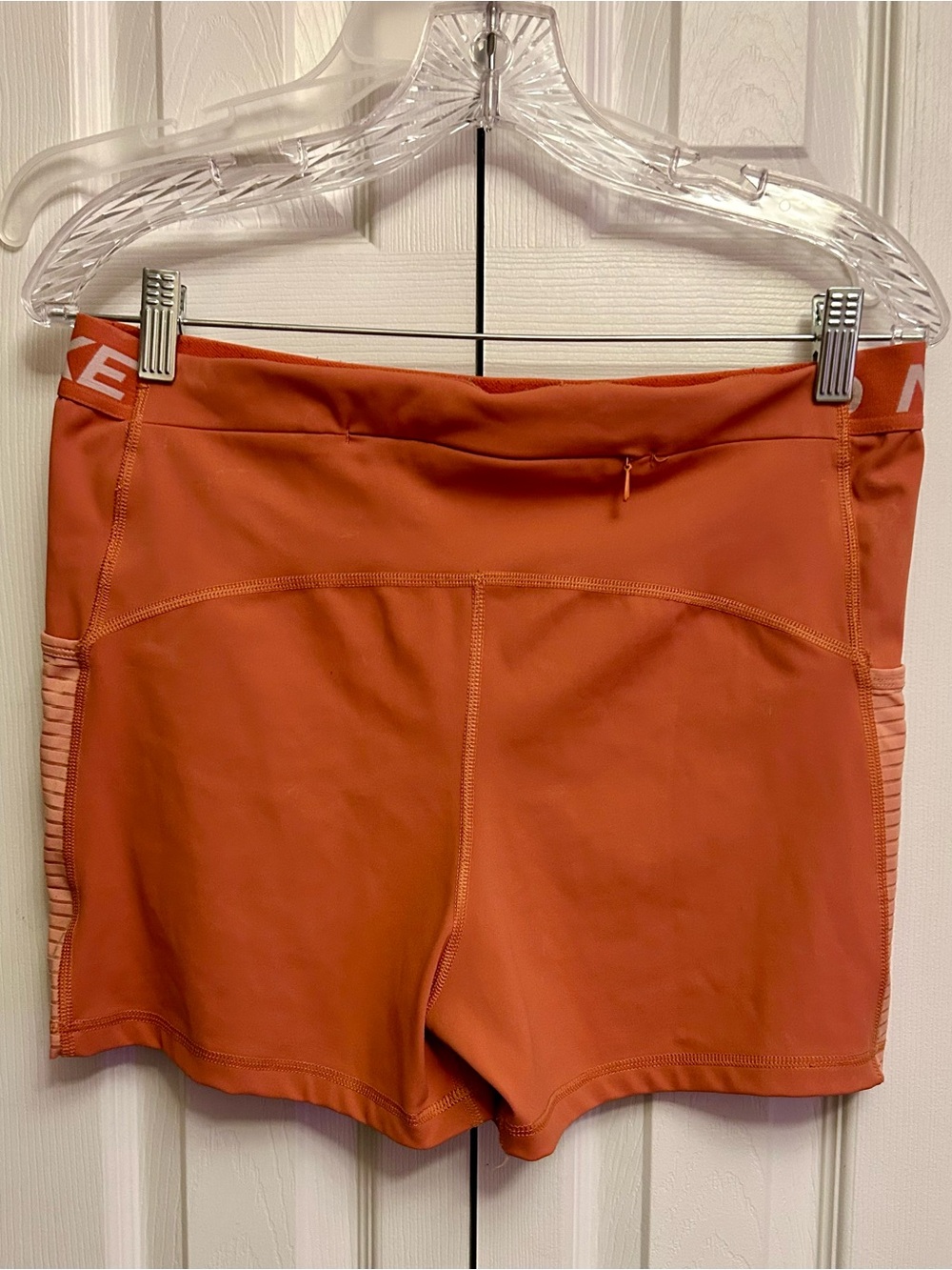 Nike Pro Women's Performance Shorts - Peach-Orange - Picture 3 of 4